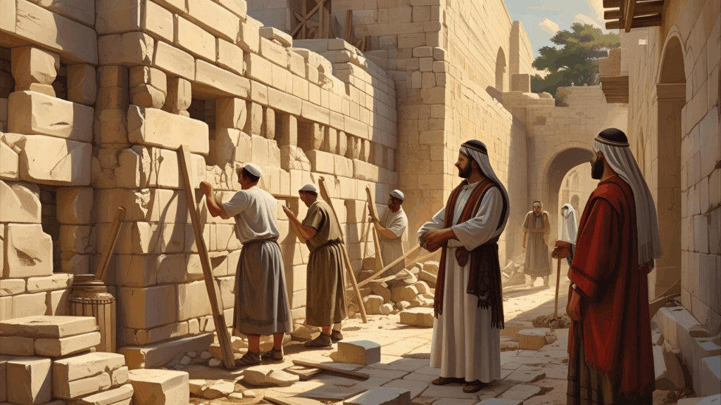 Reconstrução do muro representando as 70 Semanas de Daniel 