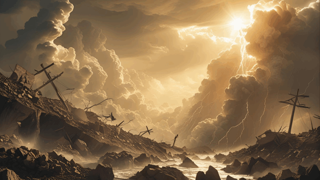 Os cristãos vão ou não passar pela grande tribulação? Imagem de destruição 