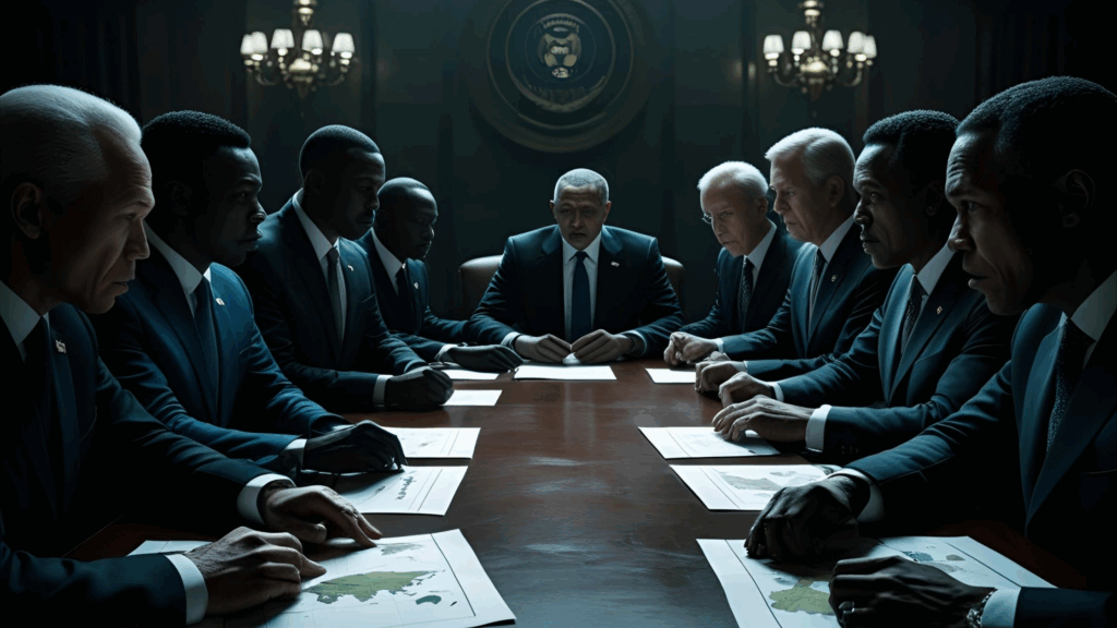 Reunião entre líderes mundiais para implantar a nova ordem mundial 