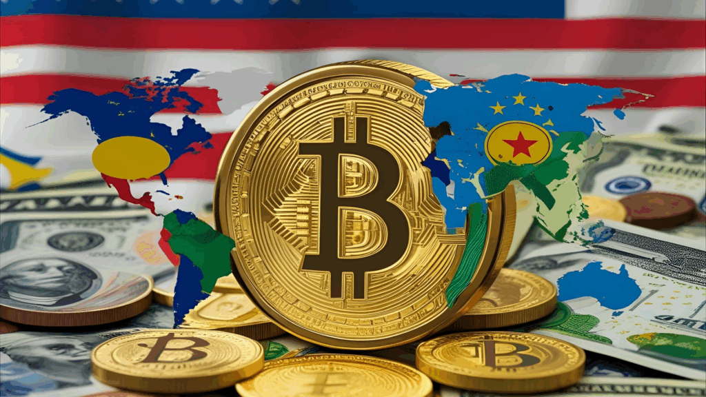 Imagem de uma só moeda mundial 