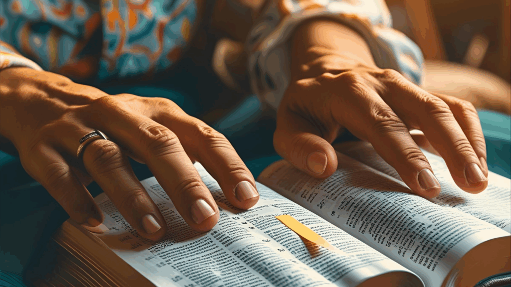 Imagem de uma pessoa lendo a Bíblia para se alimentar da palavra de Deus 