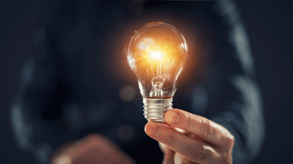 Imagem de uma lâmpada mostrando ser luz