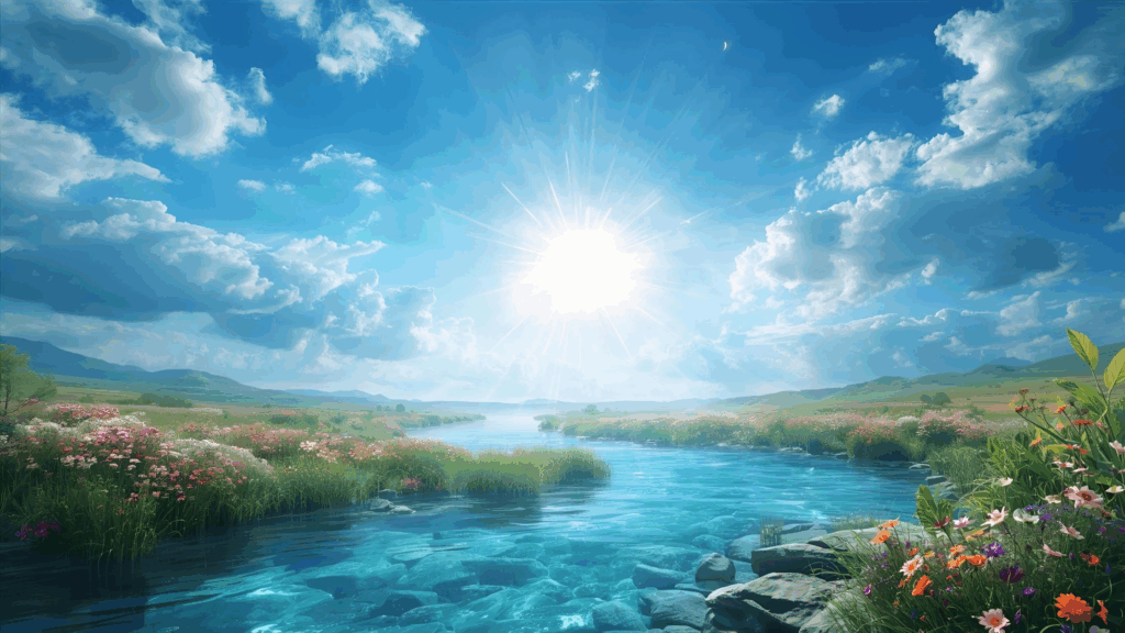 Imagem de uma paisagem linda para representar o novo céu e a nova terra 