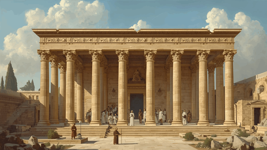 Imagem de um templo para representar o templo de Salomão 