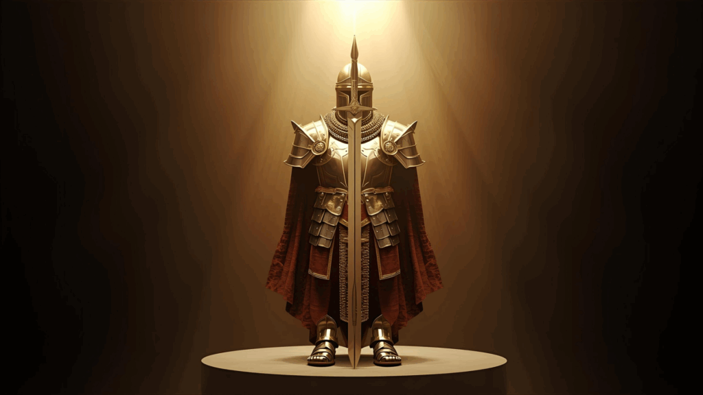 Imagem de uma armadura para representar armadura de Deus 