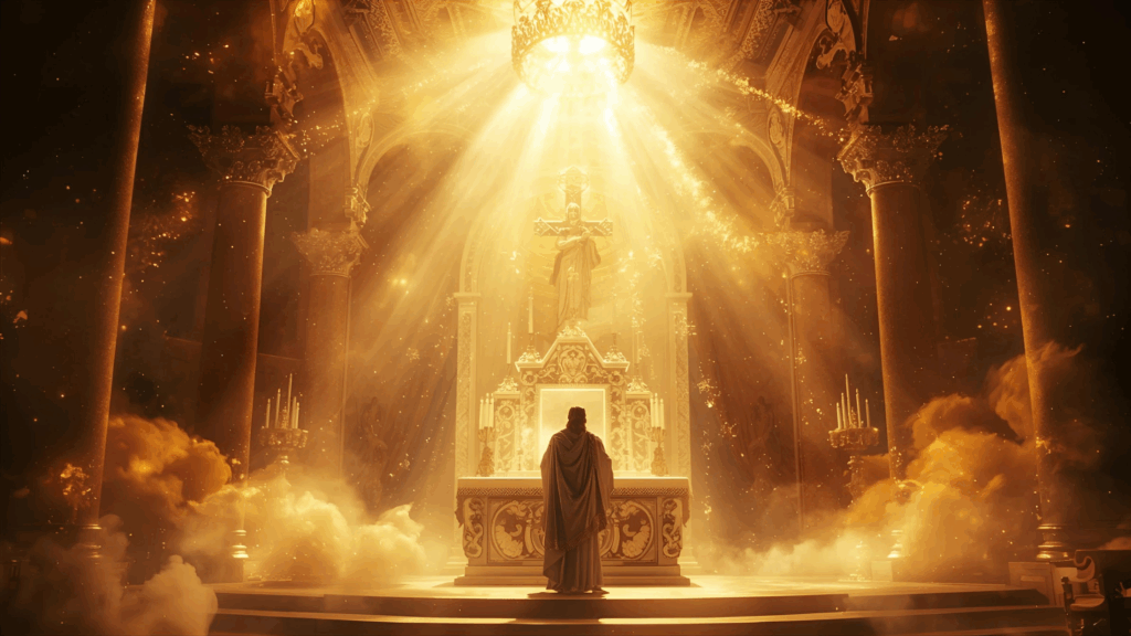 Imagem representando a presença de Deus no lugar santíssimo