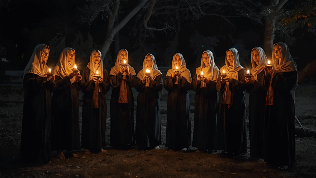 Imagem representando as Dez virgens 