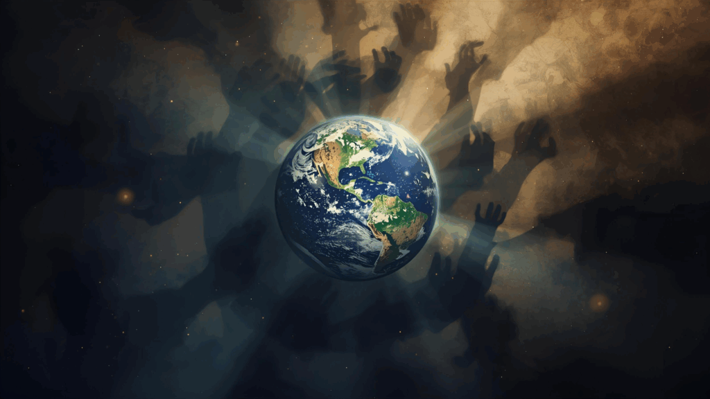 Imagem do mundo para mostrar as evidências do mundo atual 