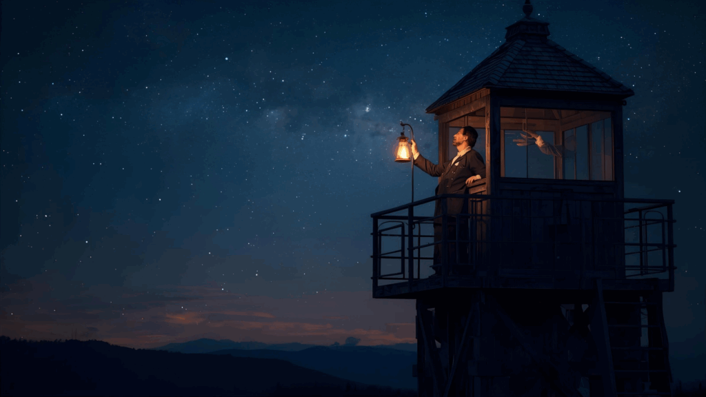 Vigia de torre para representar a vigilância 